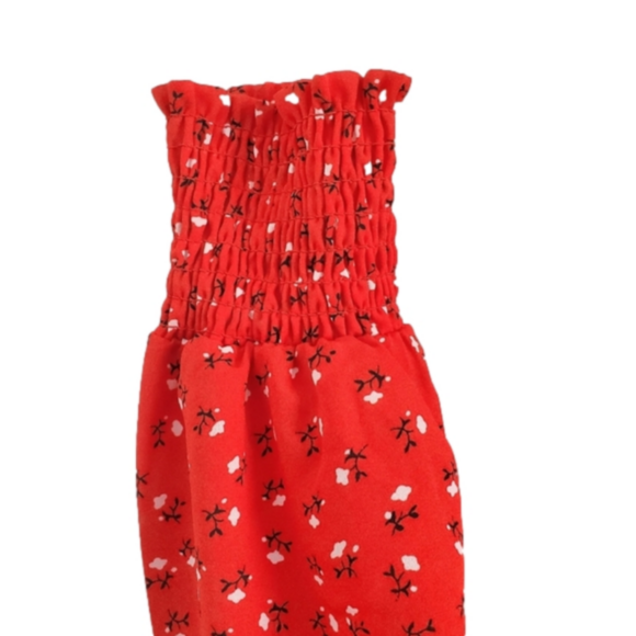 2/$35 REVAMPED Floral printed Long sleeve faux wrap Elastic Rouching cuffs/he… - Picture 4 of 15